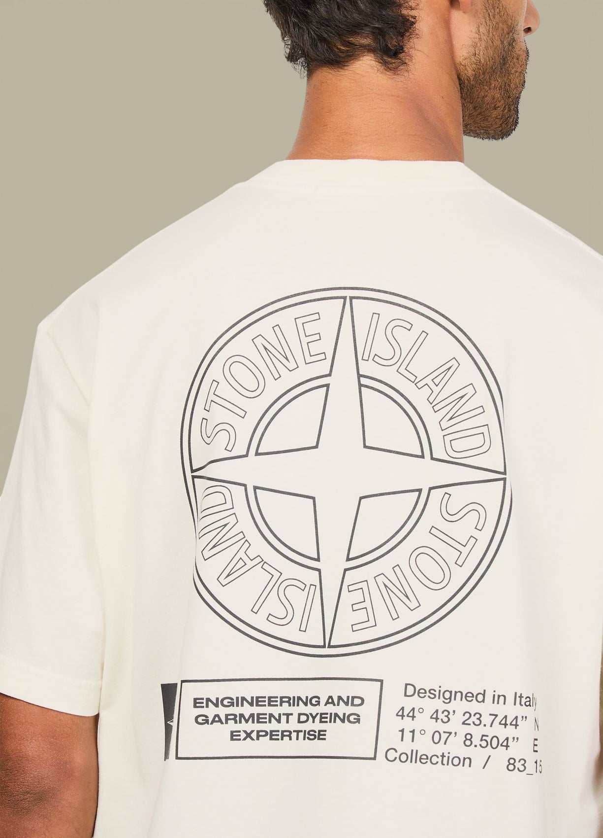 T shirt Stone Island Blanc Cassé - Coton Organic - t shirt