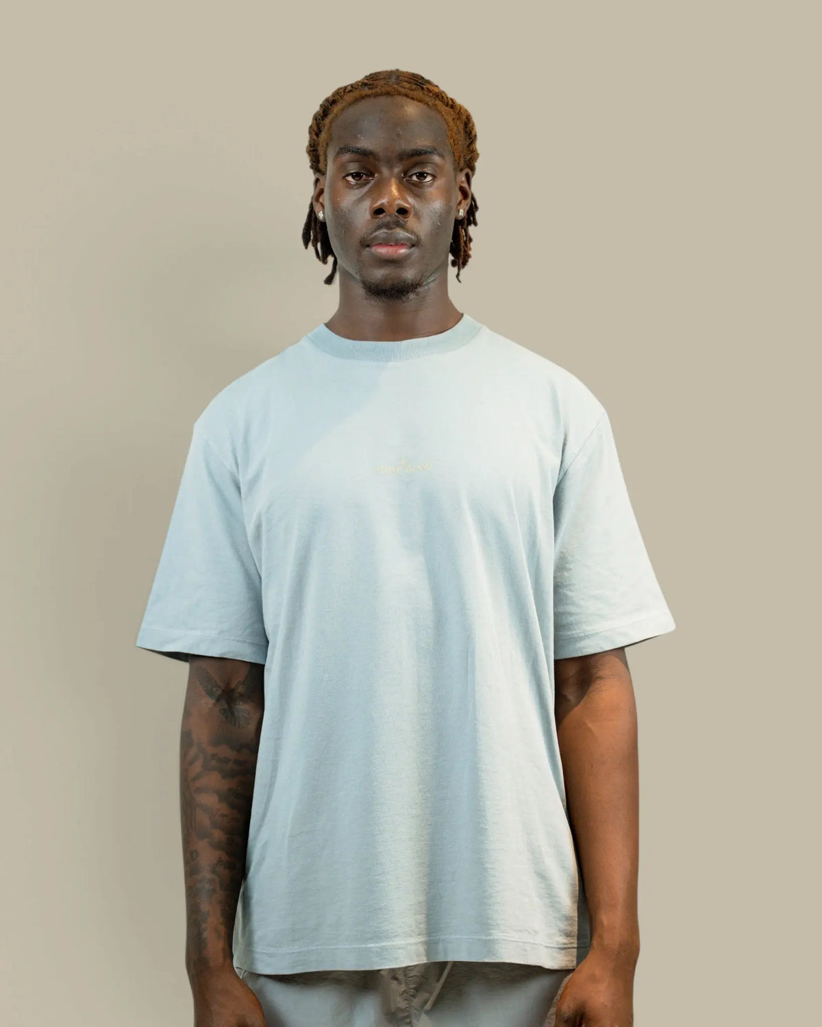 T-shirt Stone Island Bleu - Logo au dos Stone Island