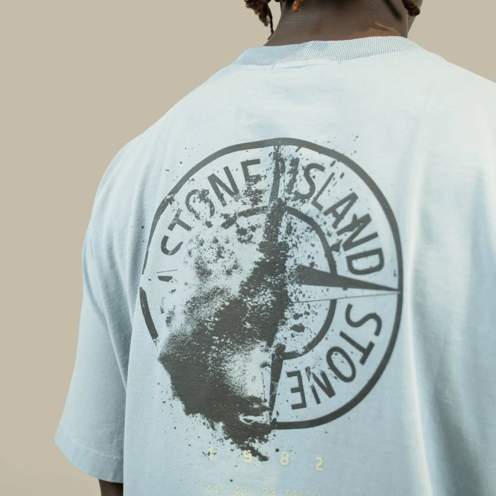 T-shirt Stone Island Bleu - Logo au dos Stone Island