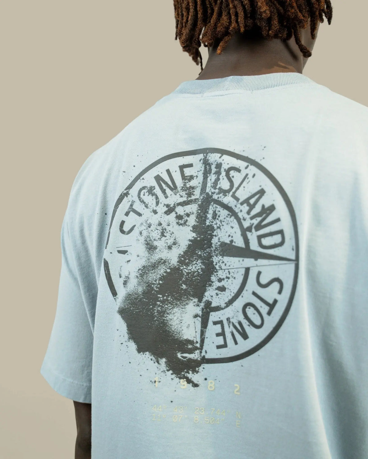 T-shirt Stone Island Bleu - Logo au dos Stone Island