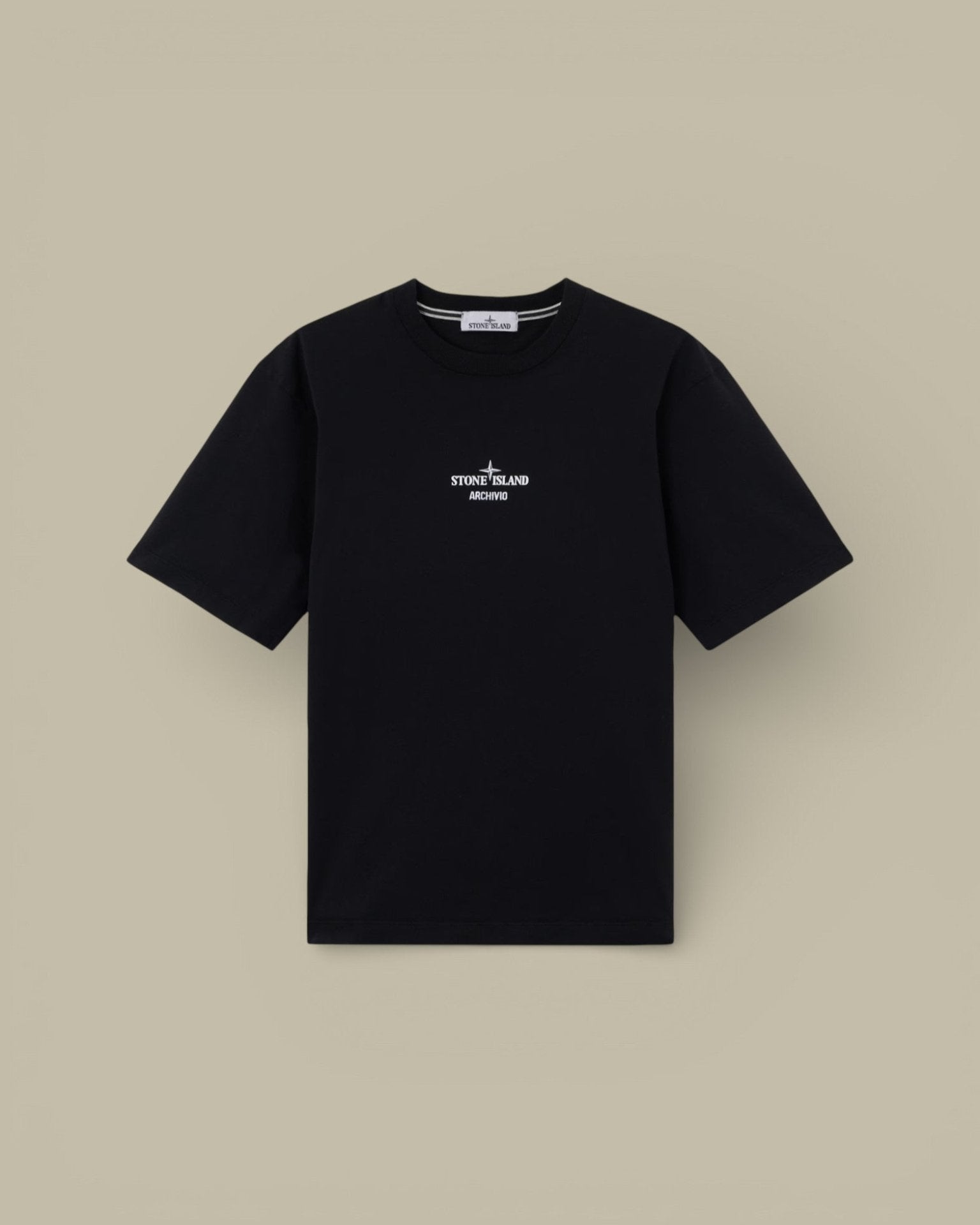 T-shirt Stone Island Noir Coton Épais - Logo dans le dos - t shirt