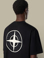 T shirt Stone Island Noir - Coton Organic - Logo Dans le Dos - t shirt
