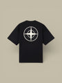 T shirt Stone Island Noir - Coton Organic - Logo Dans le Dos - t shirt