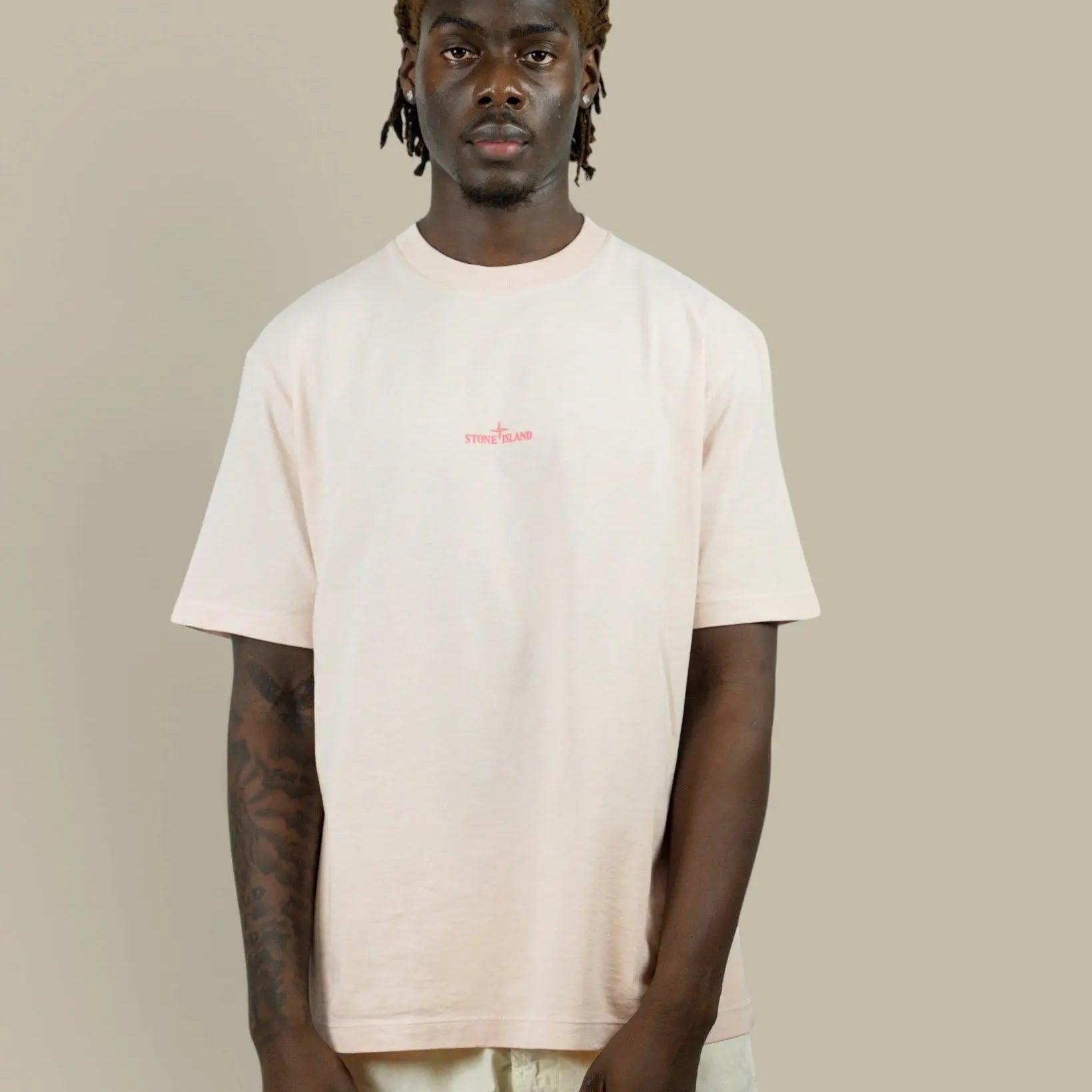 T-shirt Stone Island rose – Logo boussole dos Stone Island