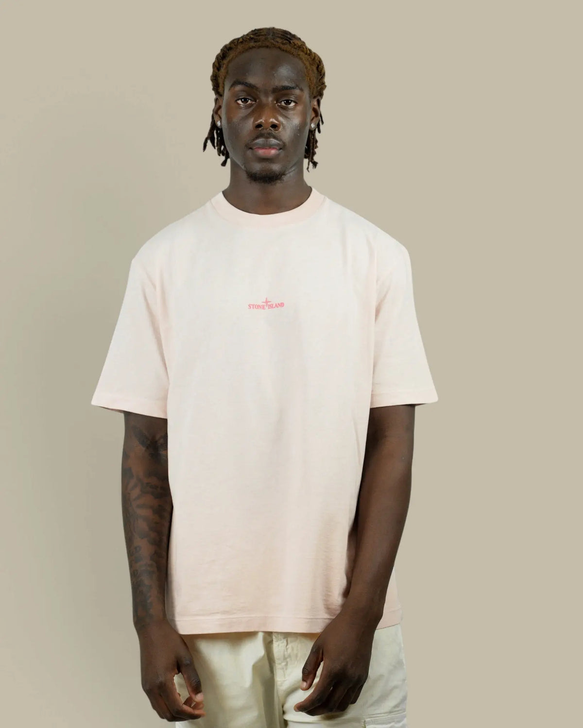 T-shirt Stone Island rose – Logo boussole dos Stone Island