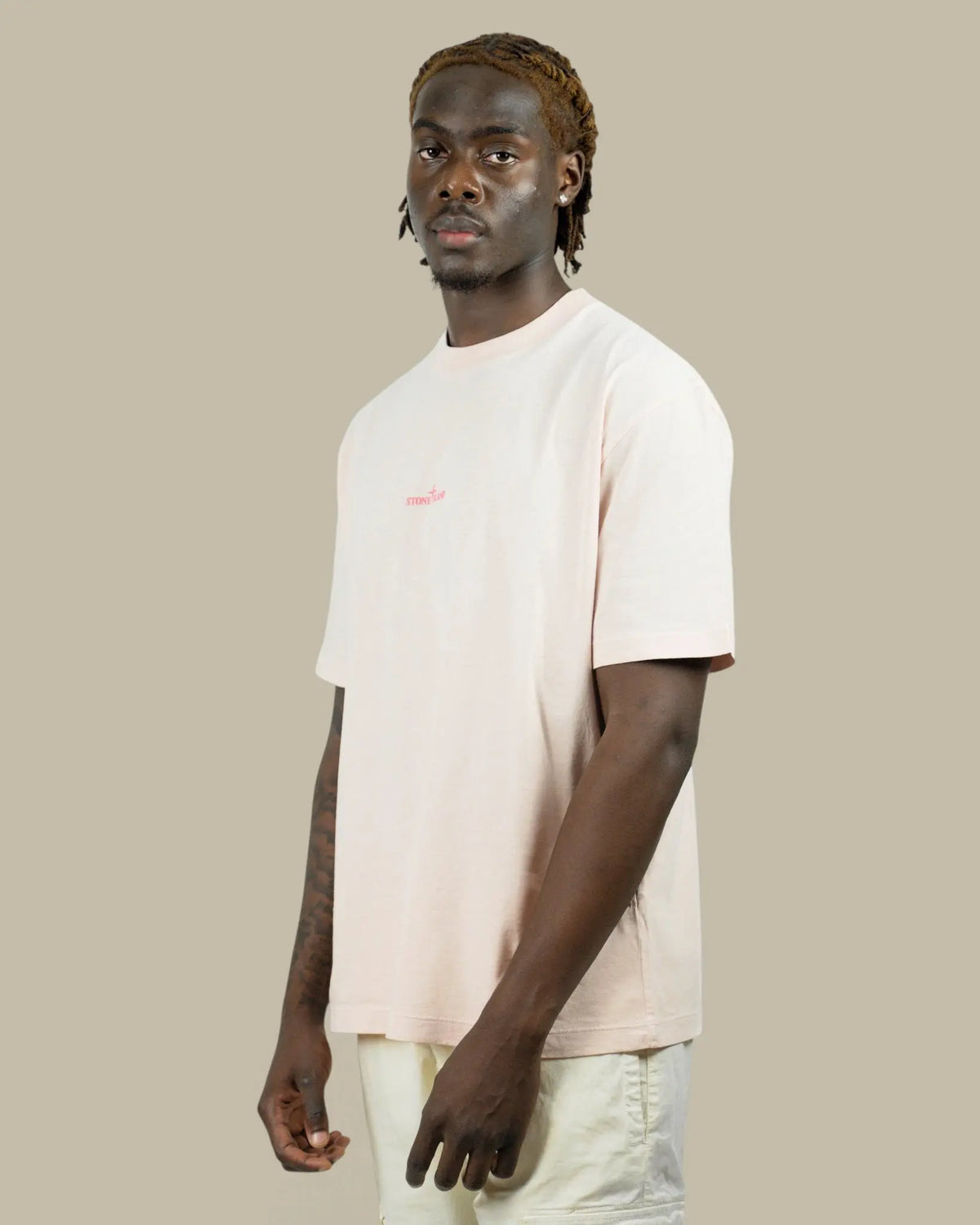 T-shirt Stone Island rose – Logo boussole dos Stone Island