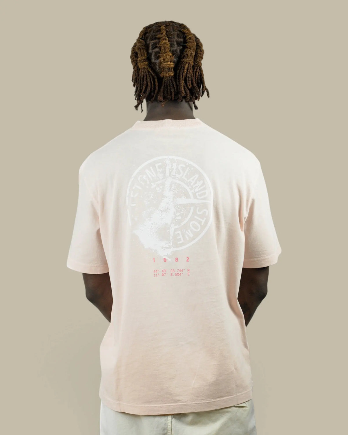 T-shirt Stone Island rose – Logo boussole dos Stone Island