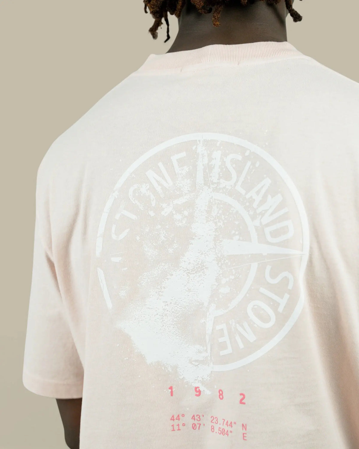 T-shirt Stone Island rose – Logo boussole dos Stone Island