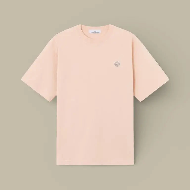 T-shirt Stone Island Rose Pâle - Patch Compass - t shirt