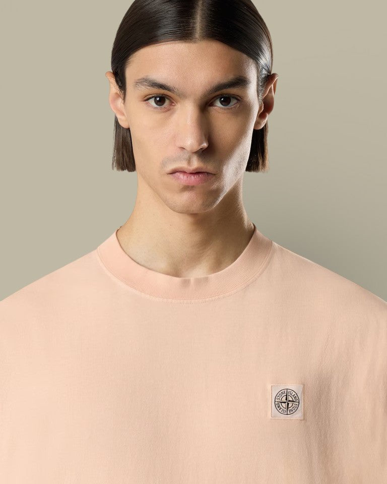 T-shirt Stone Island Rose Pâle - Patch Compass - t shirt