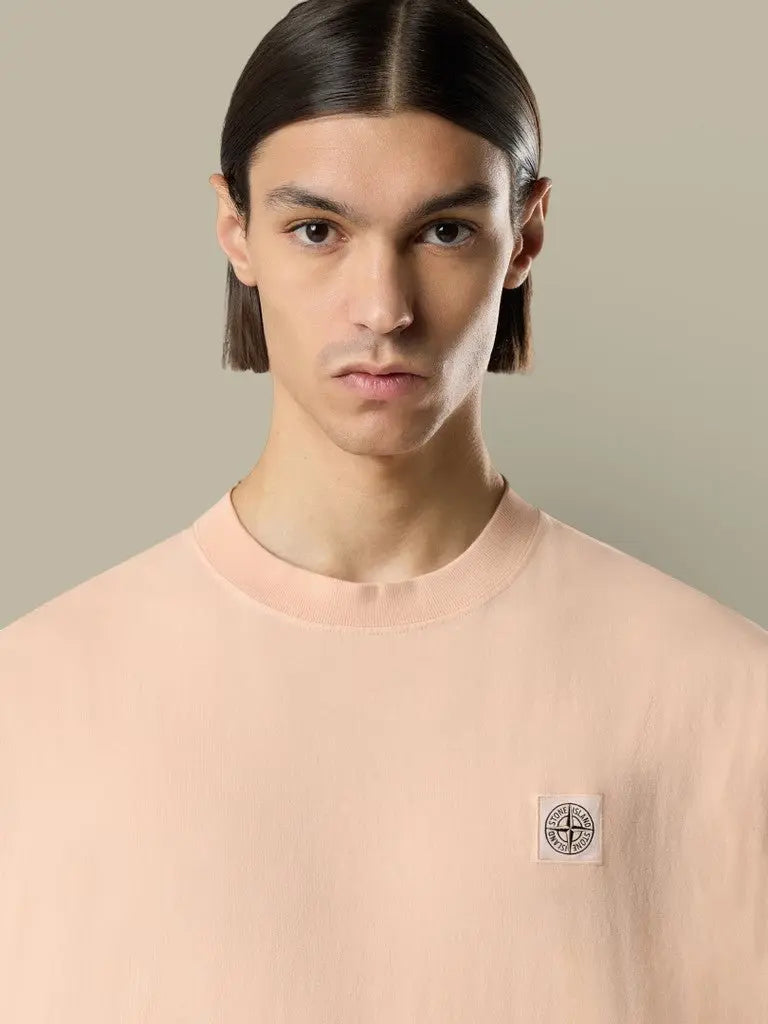 T-shirt Stone Island Rose Pâle - Patch Compass - t shirt