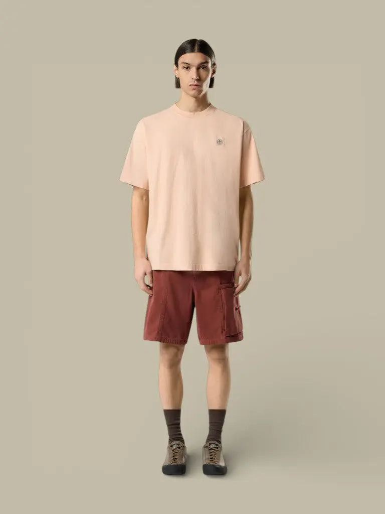 T-shirt Stone Island Rose Pâle - Patch Compass - t shirt