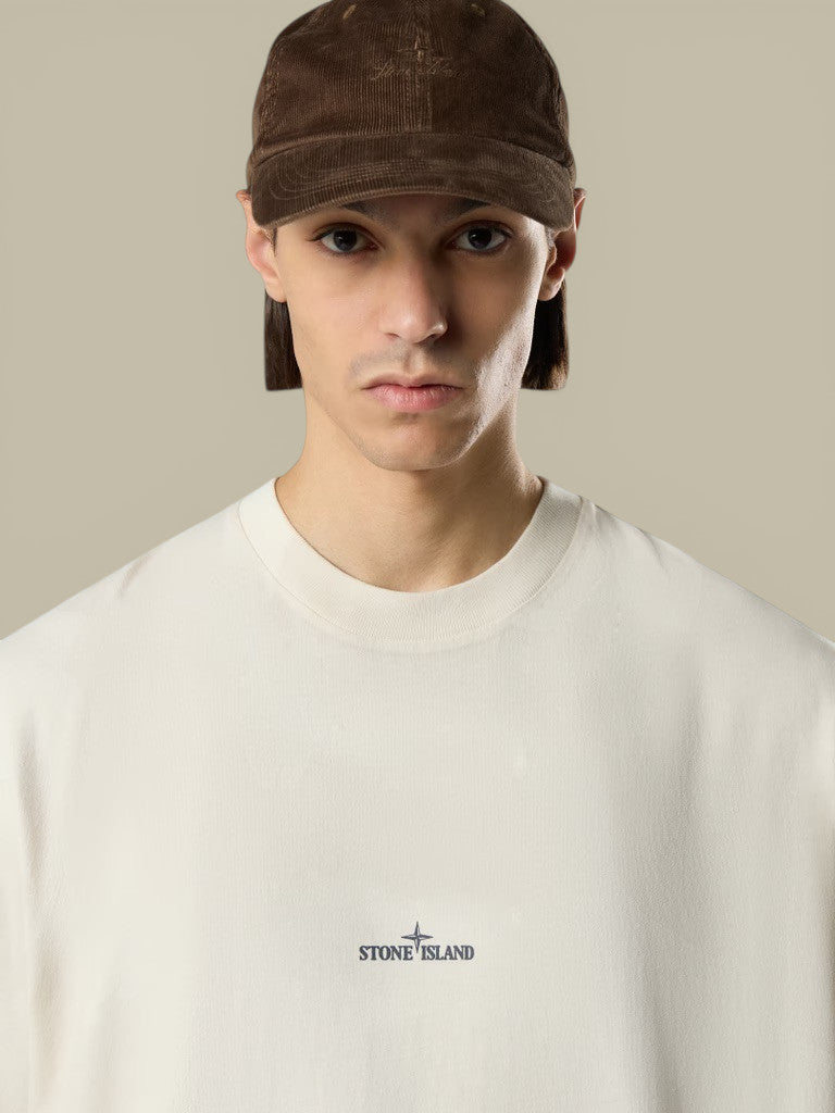 T-shirt Stone Island Crème - Coton épais Stone Island