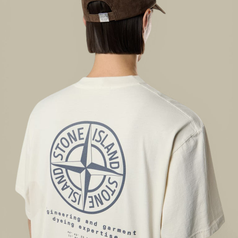 T-shirt Stone Island Crème - Coton épais Stone Island