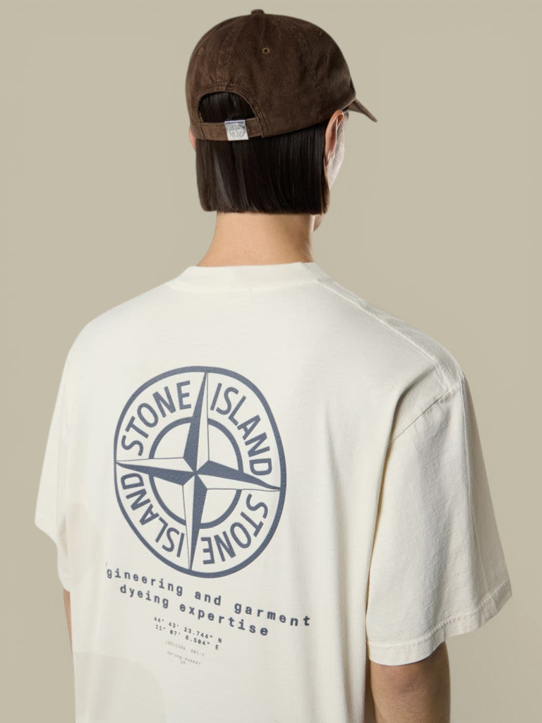 T-shirt Stone Island Crème - Coton épais Stone Island