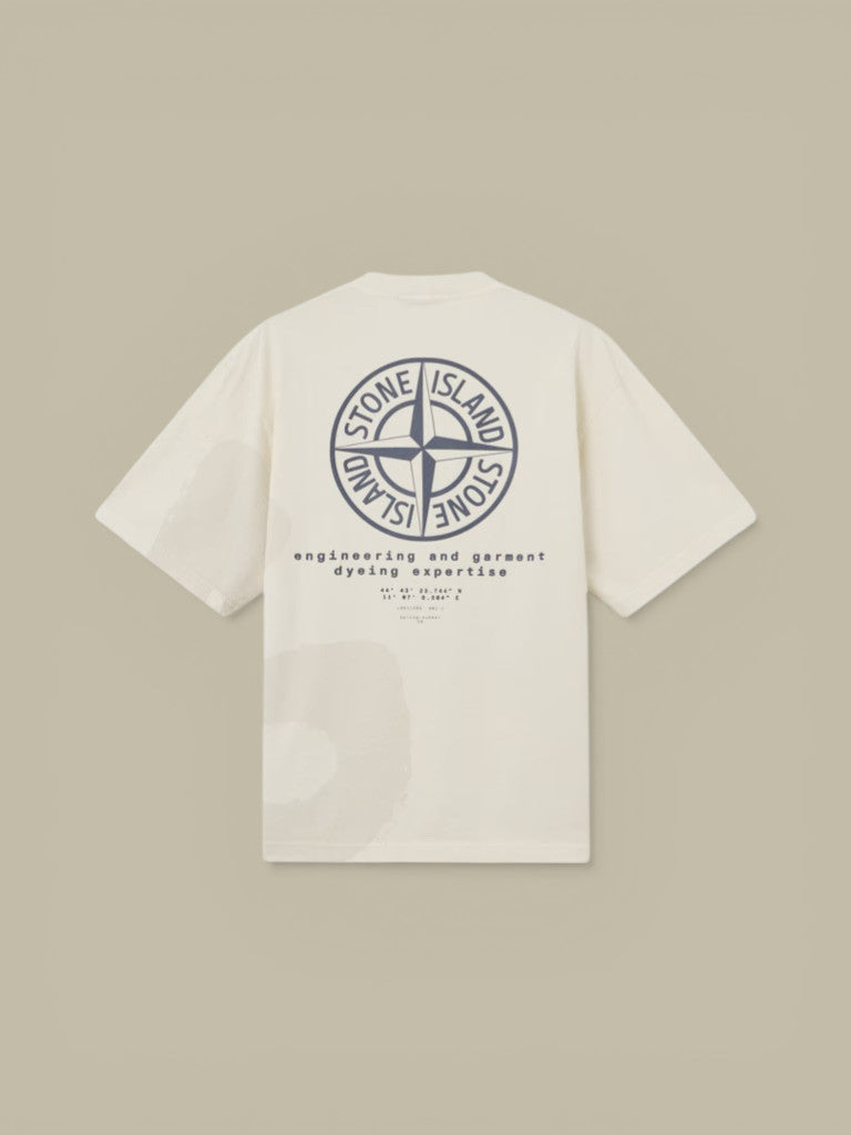 T-shirt Stone Island Crème - Coton épais Stone Island