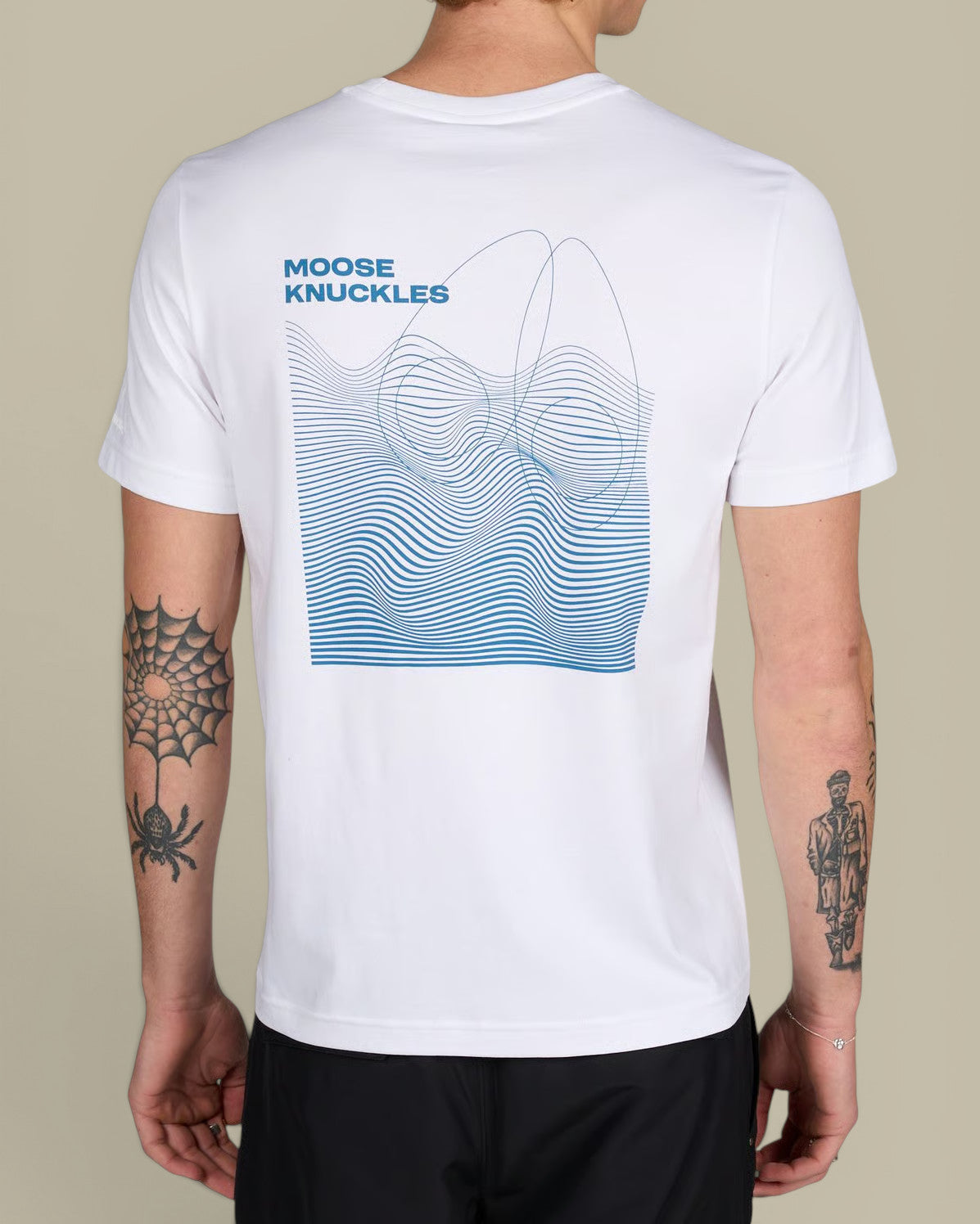 T-shirt Blanc Et Bleu Moose Knuckles Moose Knuckles