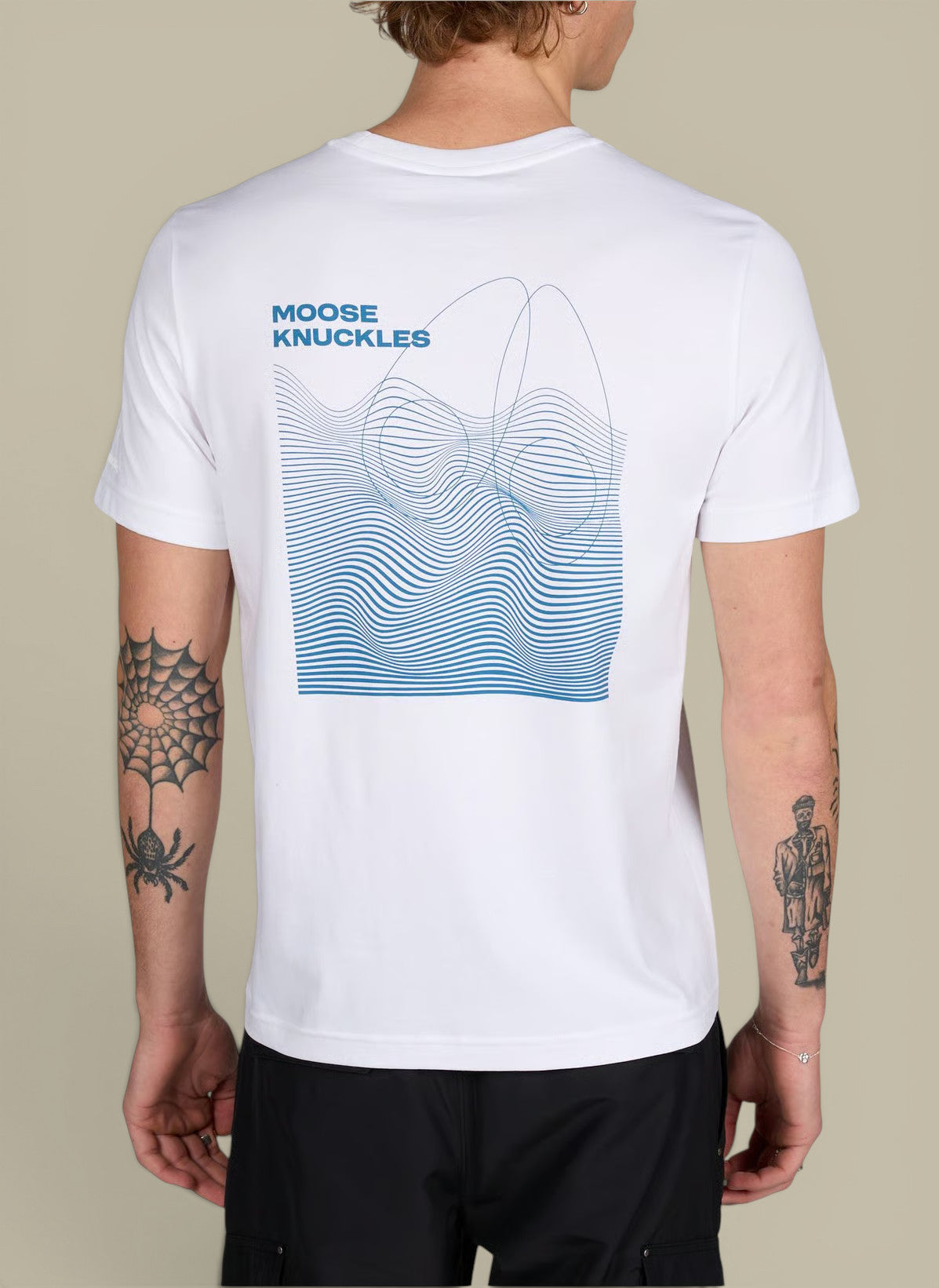 T-shirt Blanc Et Bleu Moose Knuckles Moose Knuckles