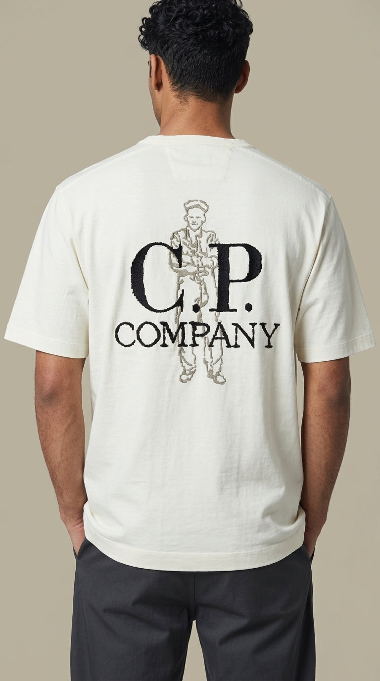 T-shirt C.P. Company Blanc - Coton épais C.P. Company