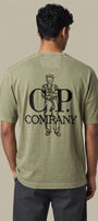 T-shirt C.P. Company Kaki - Coton épais C.P. Company
