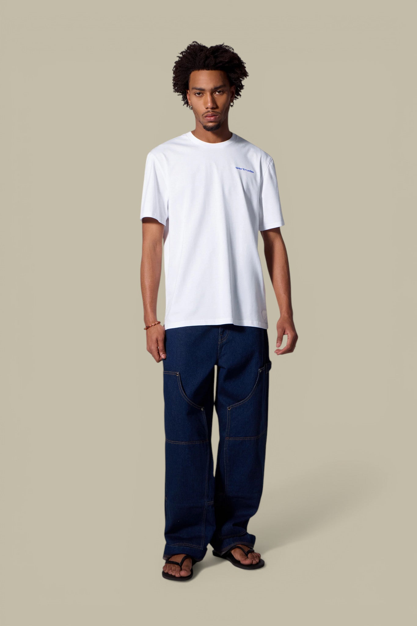 T-Shirt Gertrude Blanc Saphir - Leonce Geometry Gertrude