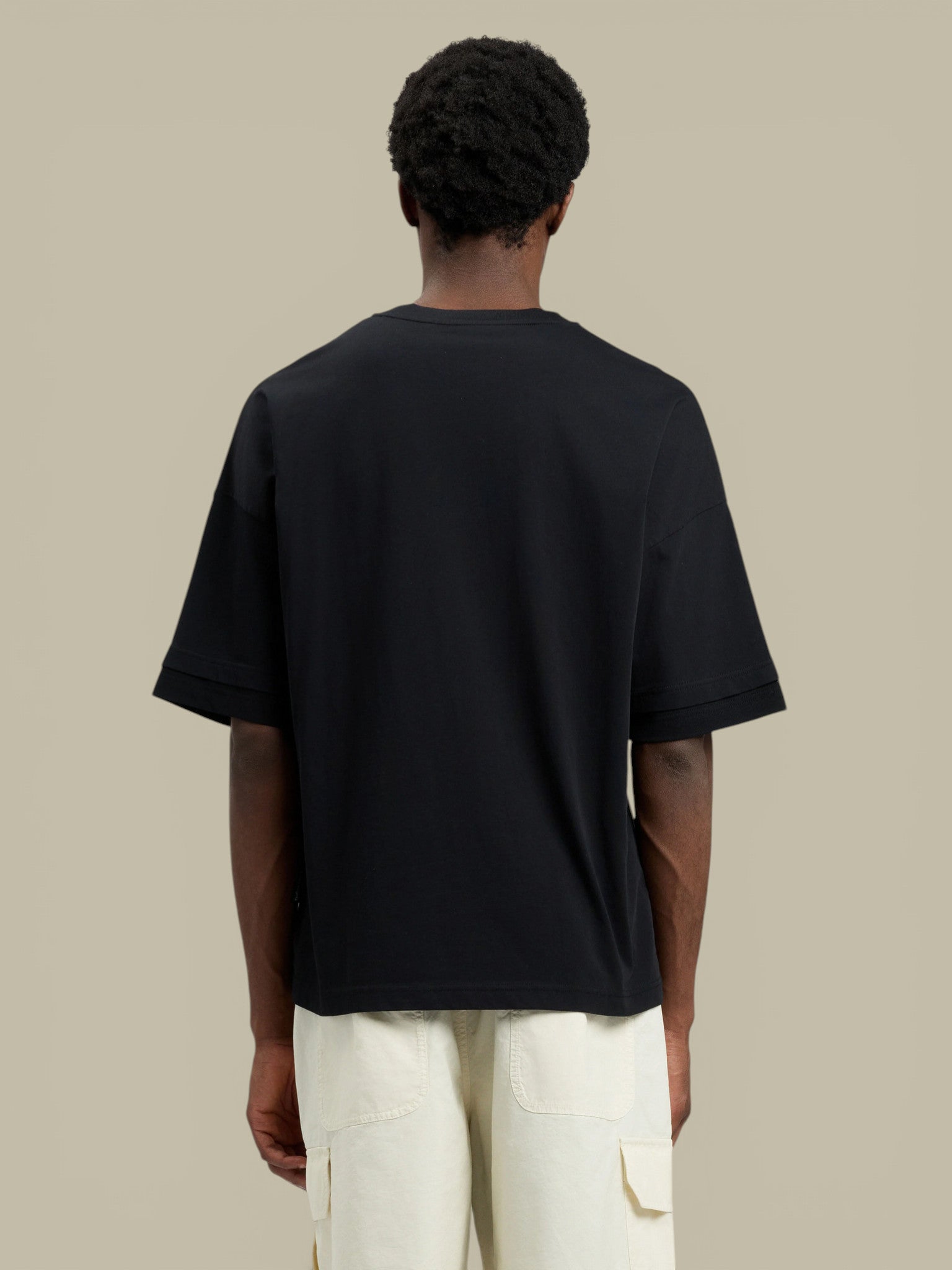 T-Shirt Palm Angels Noir - Curved Logo Palm Angels