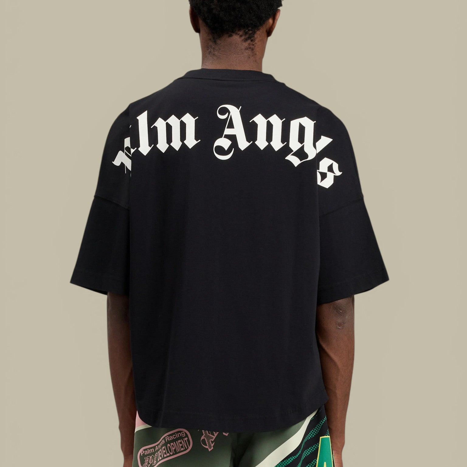 T-Shirt Palm Angels Noir - Classic Logo Over Tee Palm Angels