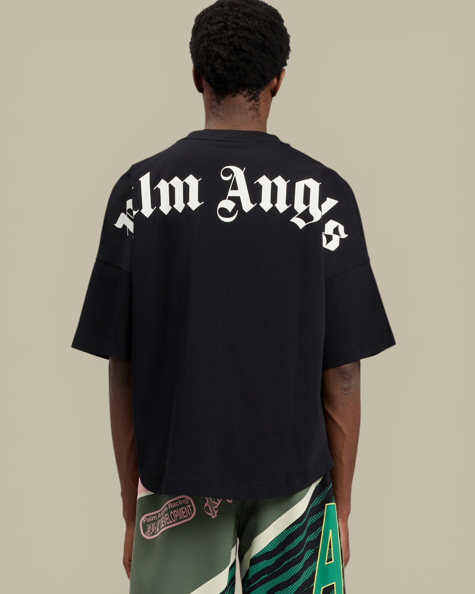 T-Shirt Palm Angels Noir - Classic Logo Over Tee Palm Angels