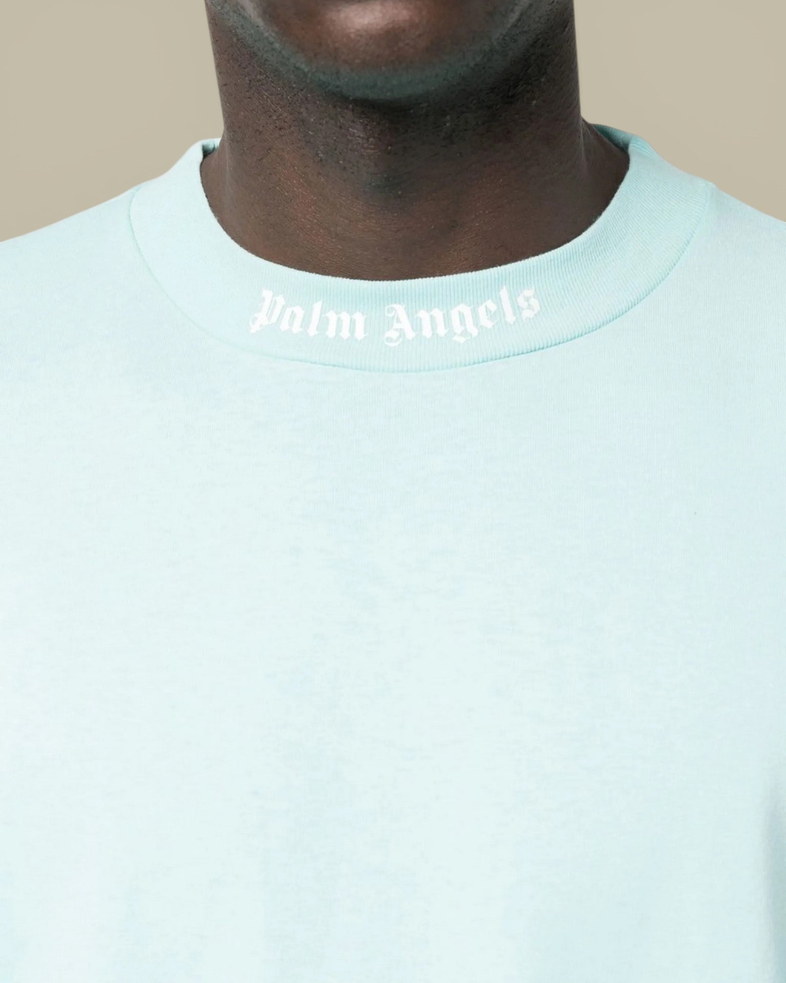 T-Shirt Palm Angels Bleu Ciel - Classic Logo Over Tee Palm Angels