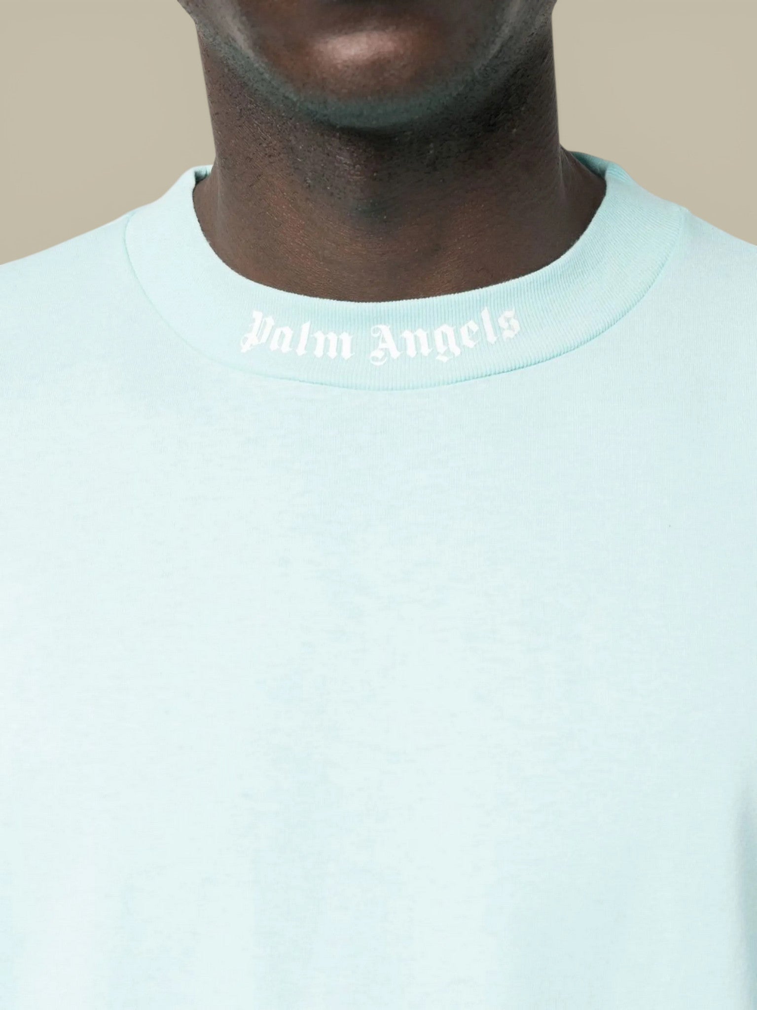 T-Shirt Palm Angels Bleu Ciel - Classic Logo Over Tee Palm Angels