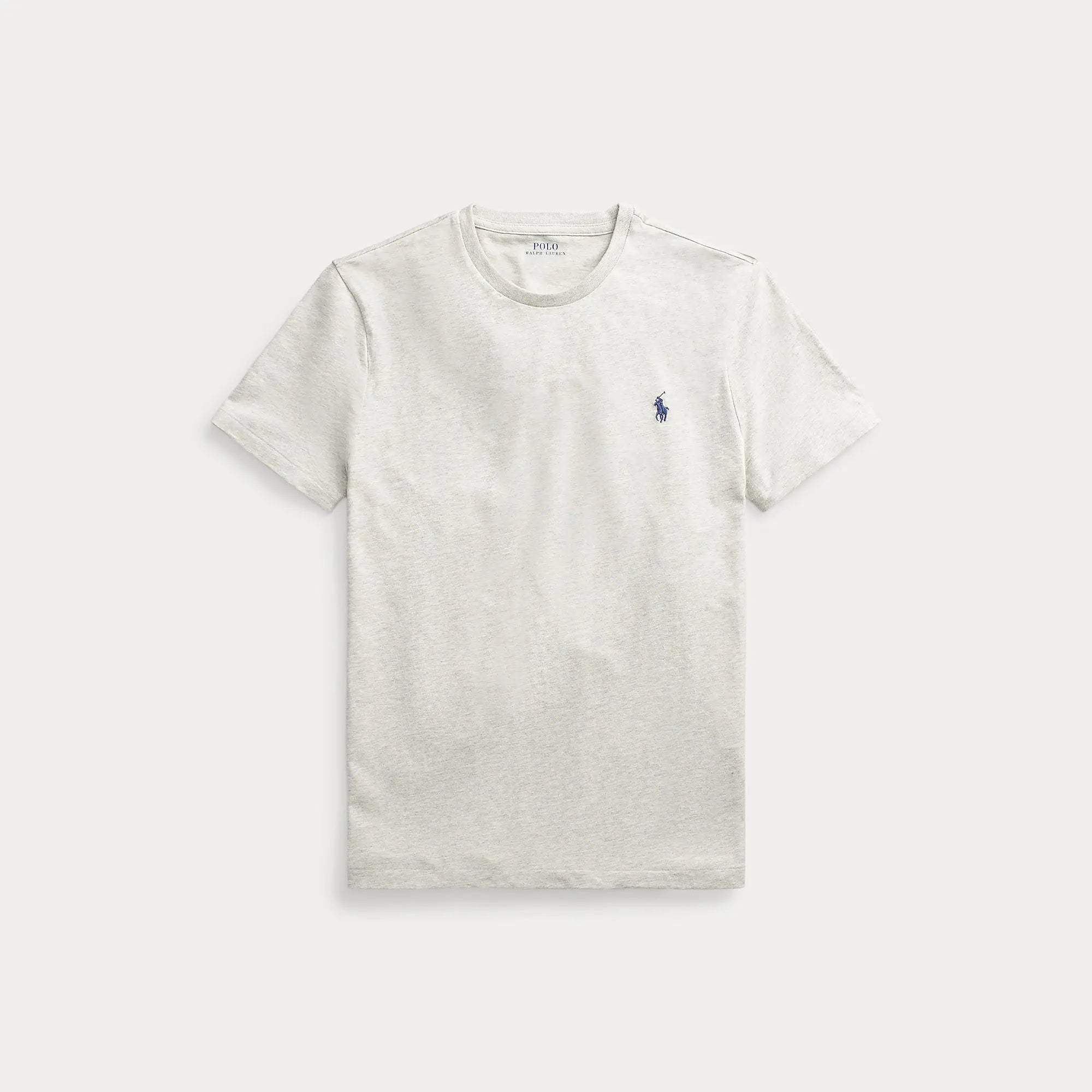 T-Shirt Ralph Lauren Gris - T-SHIRT COL ROND EN JERSEY À COUPE AJUSTÉE PERSONNALISÉE Ralph Lauren