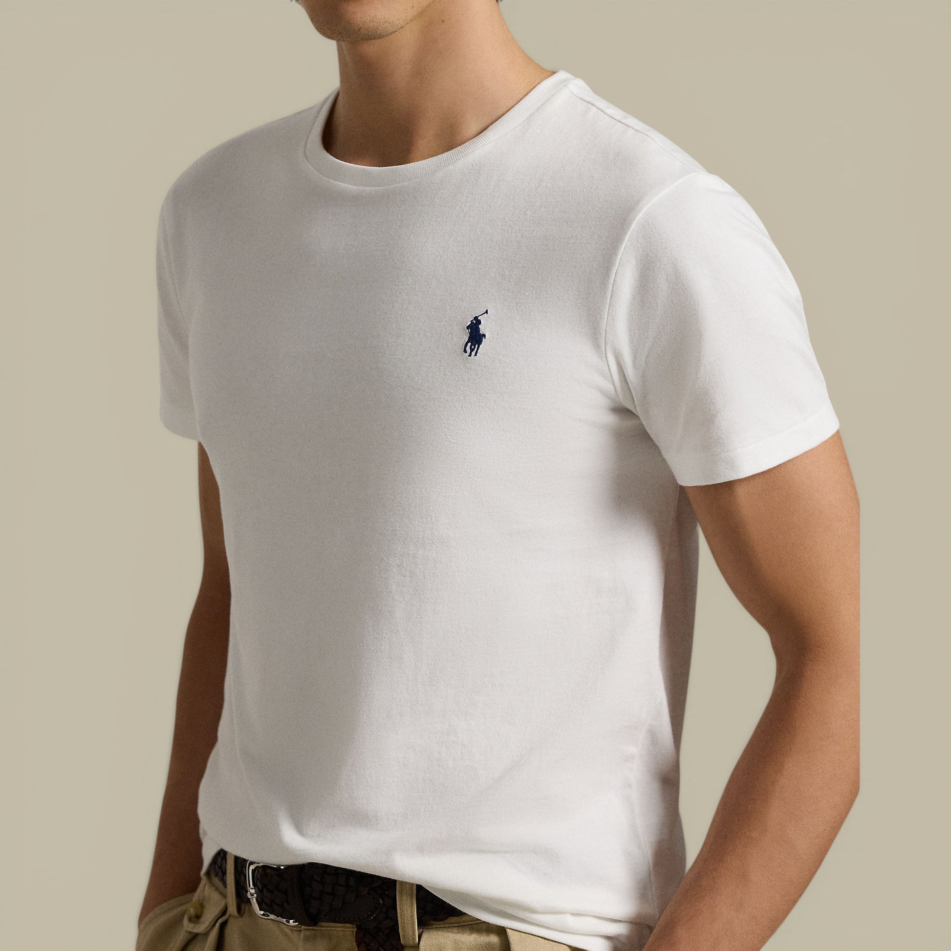 T-shirt Ralph Lauren Blanc - Custom Slim fit Ralph Lauren