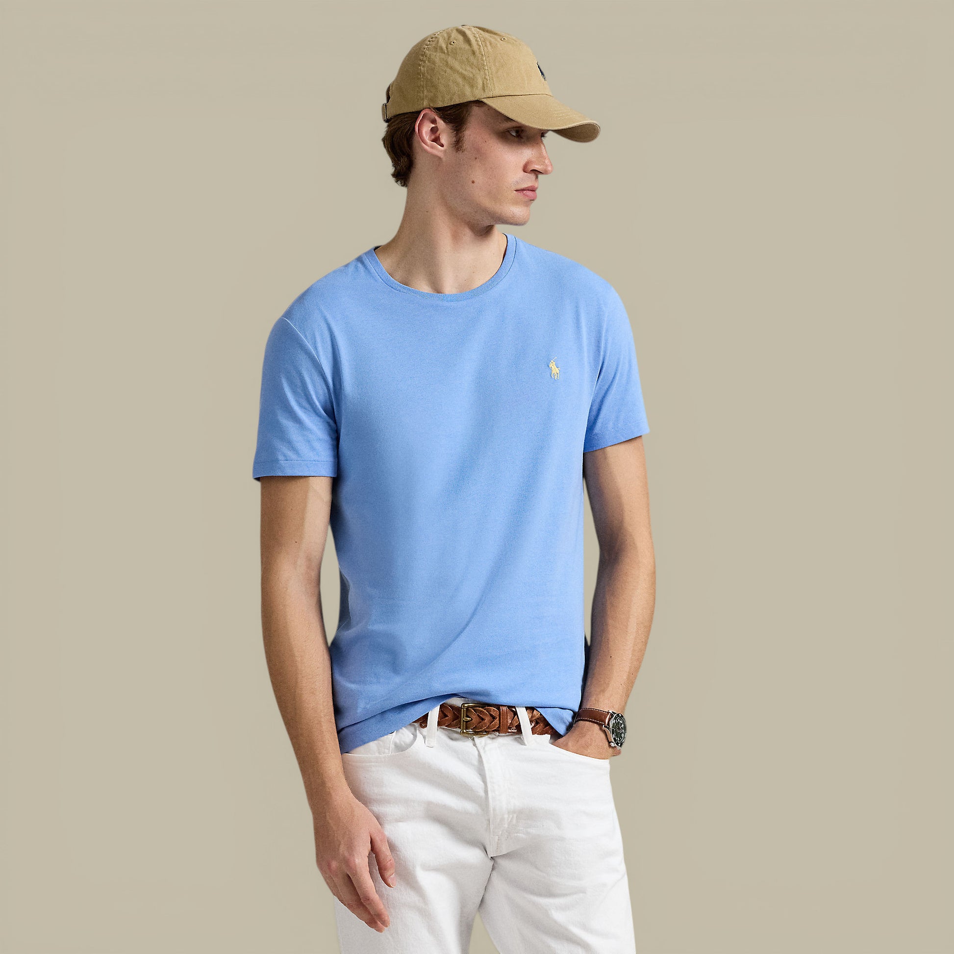 T-shirt Ralph Lauren Bleu - Custom Slim fit Ralph Lauren
