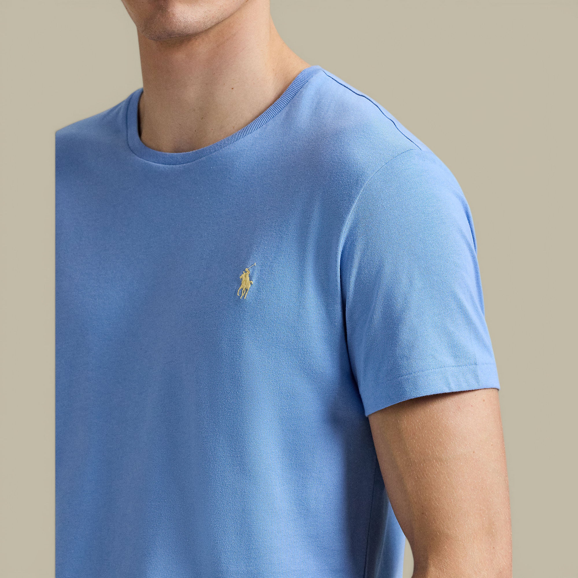 T-shirt Ralph Lauren Bleu - Custom Slim fit Ralph Lauren