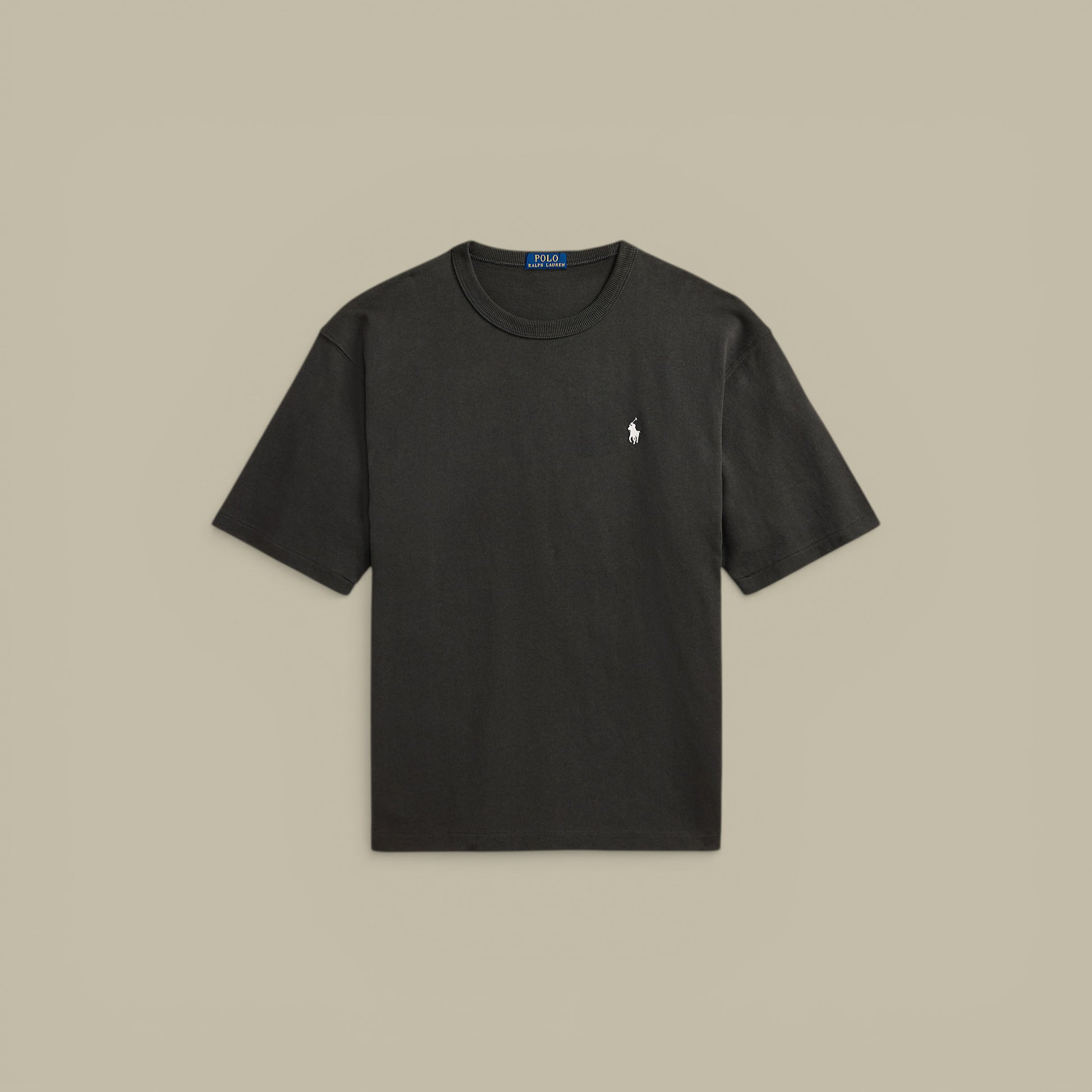 T-Shirt Ralph Lauren Gris Foncé - Coton Épais Ralph Lauren