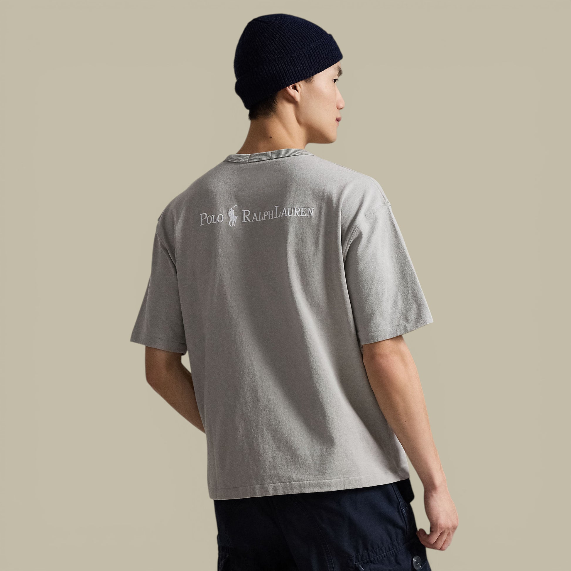 T-Shirt Ralph Lauren Gris - Coton Épais Ralph Lauren