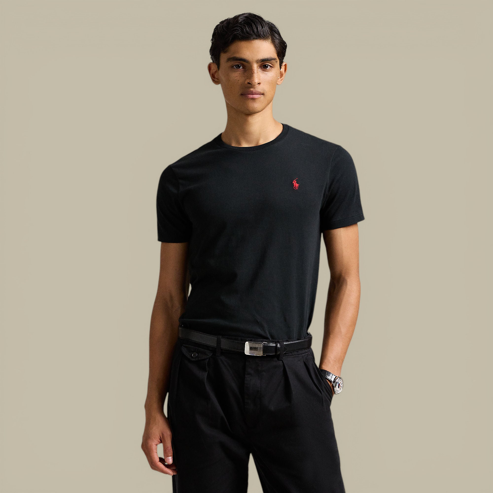 T-shirt Ralph lauren Noir - Custom Slim fit Ralph Lauren