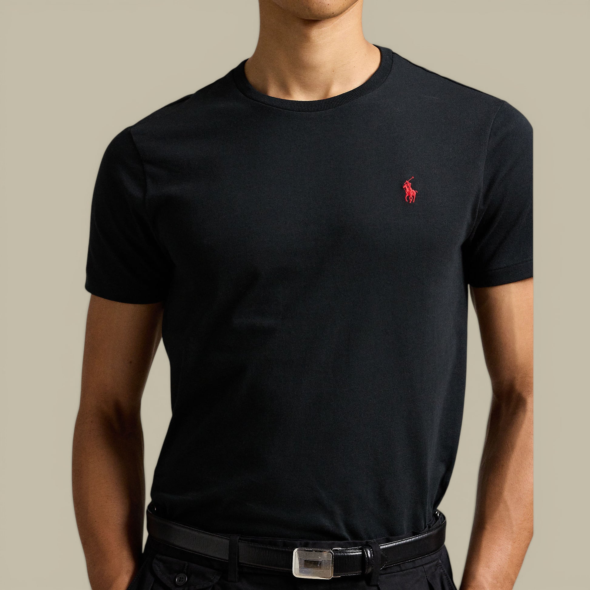 T-shirt Ralph lauren Noir - Custom Slim fit Ralph Lauren