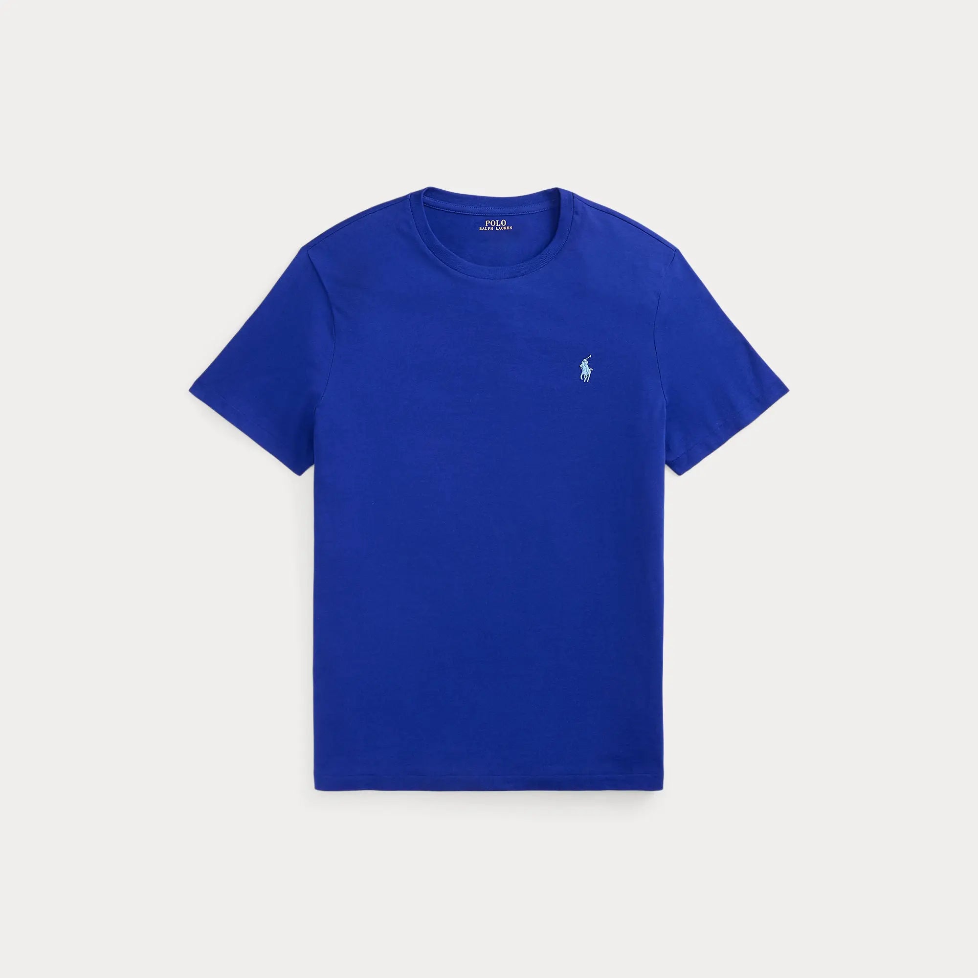 T-Shirt Ralph Lauren Bleu - T-SHIRT COL ROND EN JERSEY À COUPE AJUSTÉE PERSONNALISÉE Ralph Lauren