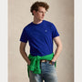 T-Shirt Ralph Lauren Bleu - T-SHIRT COL ROND EN JERSEY À COUPE AJUSTÉE PERSONNALISÉE Ralph Lauren