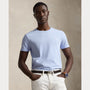 T-Shirt Ralph Lauren Bleu - T-SHIRT COL ROND EN JERSEY À COUPE AJUSTÉE PERSONNALISÉE Ralph Lauren
