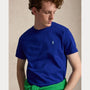 T-Shirt Ralph Lauren Bleu - T-SHIRT COL ROND EN JERSEY À COUPE AJUSTÉE PERSONNALISÉE Ralph Lauren