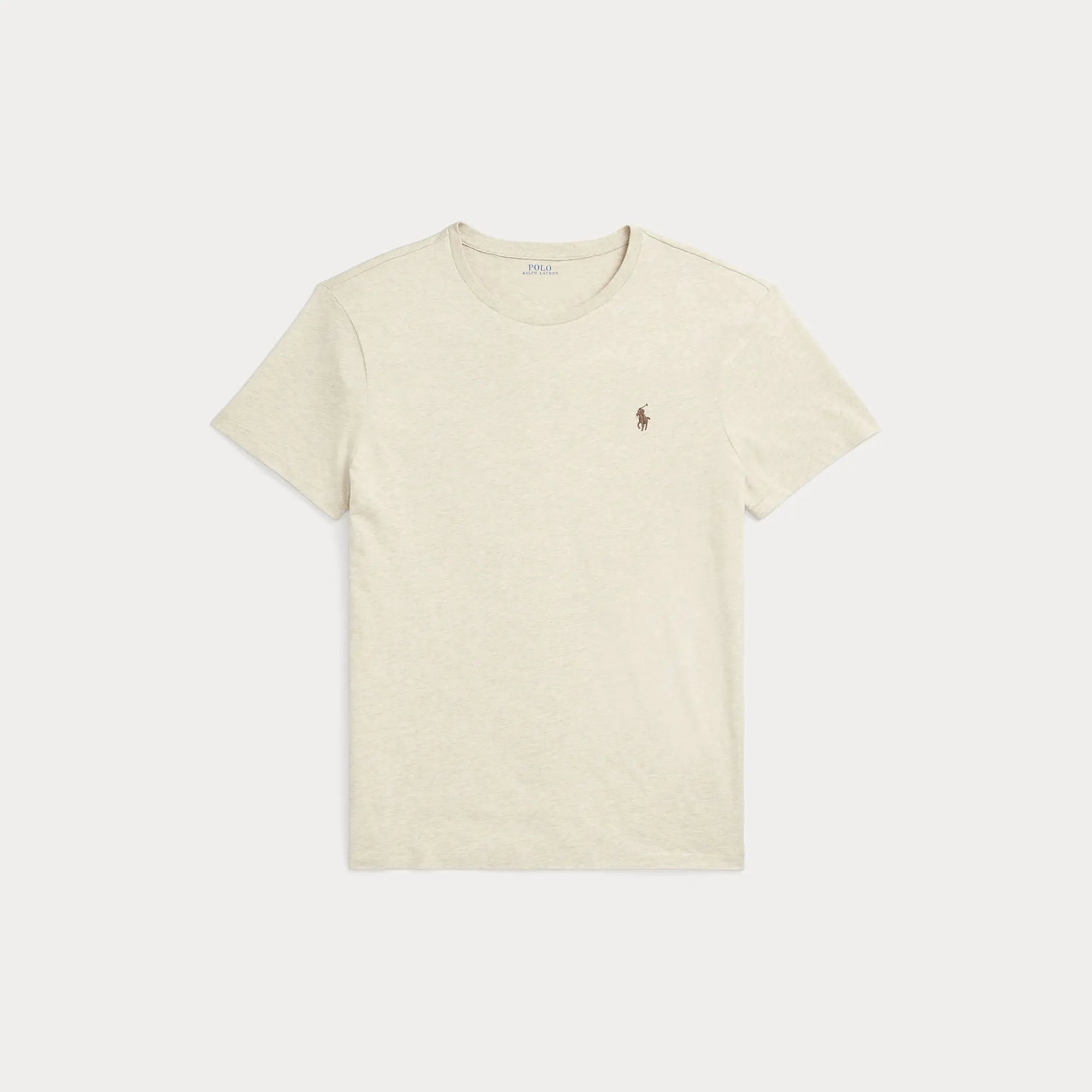 T-Shirt Ralph Lauren Beige - T-SHIRT COL ROND EN JERSEY À COUPE AJUSTÉE PERSONNALISÉE Ralph Lauren