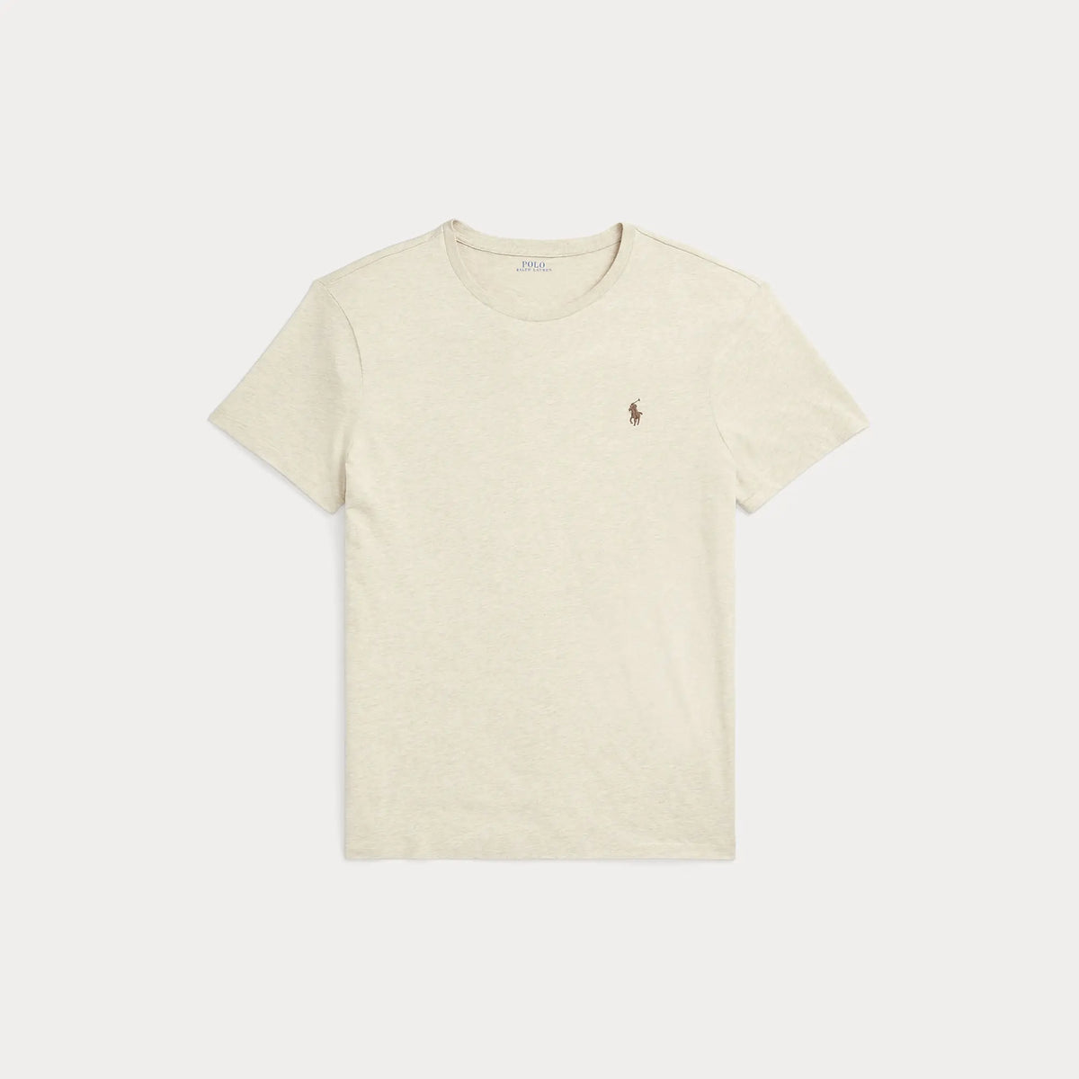 T-Shirt Ralph Lauren Beige - T-SHIRT COL ROND EN JERSEY À COUPE AJUSTÉE PERSONNALISÉE Ralph Lauren