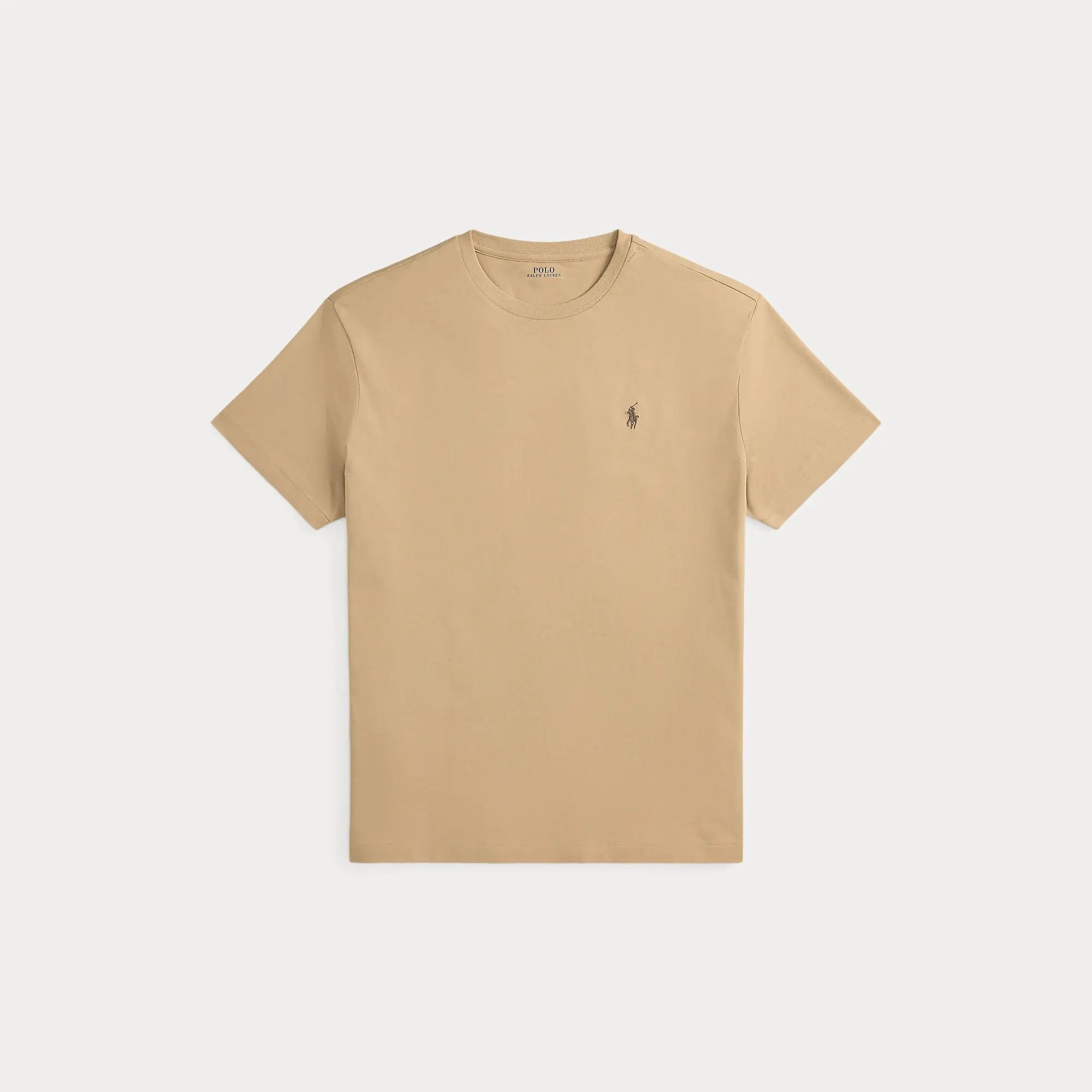 T-Shirt Ralp Lauren Beige - T-SHIRT COL ROND EN JERSEY À COUPE AJUSTÉE PERSONNALISÉE Ralph Lauren