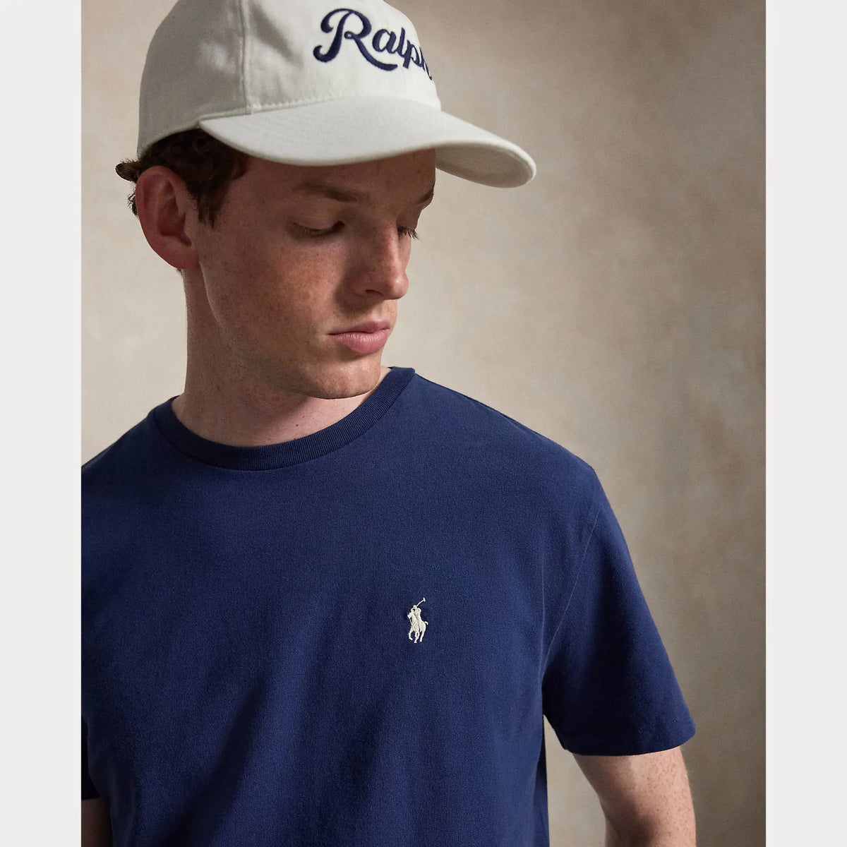 T-Shirt Ralph Lauren Bleu - T-SHIRT EN MAILLOT COUPE CLASSIQUE Ralph Lauren