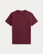 T-Shirt Ralph Lauren Bordeaux - T-SHIRT COL ROND EN JERSEY À COUPE AJUSTÉE PERSONNALISÉE Ralph Lauren