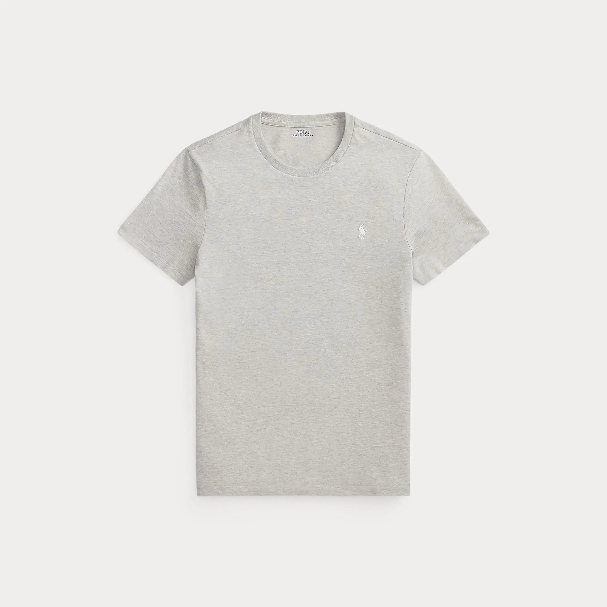 T-Shirt Ralph Lauren Gris - T-SHIRT COL ROND EN JERSEY À COUPE AJUSTÉE PERSONNALISÉE Ralph Lauren