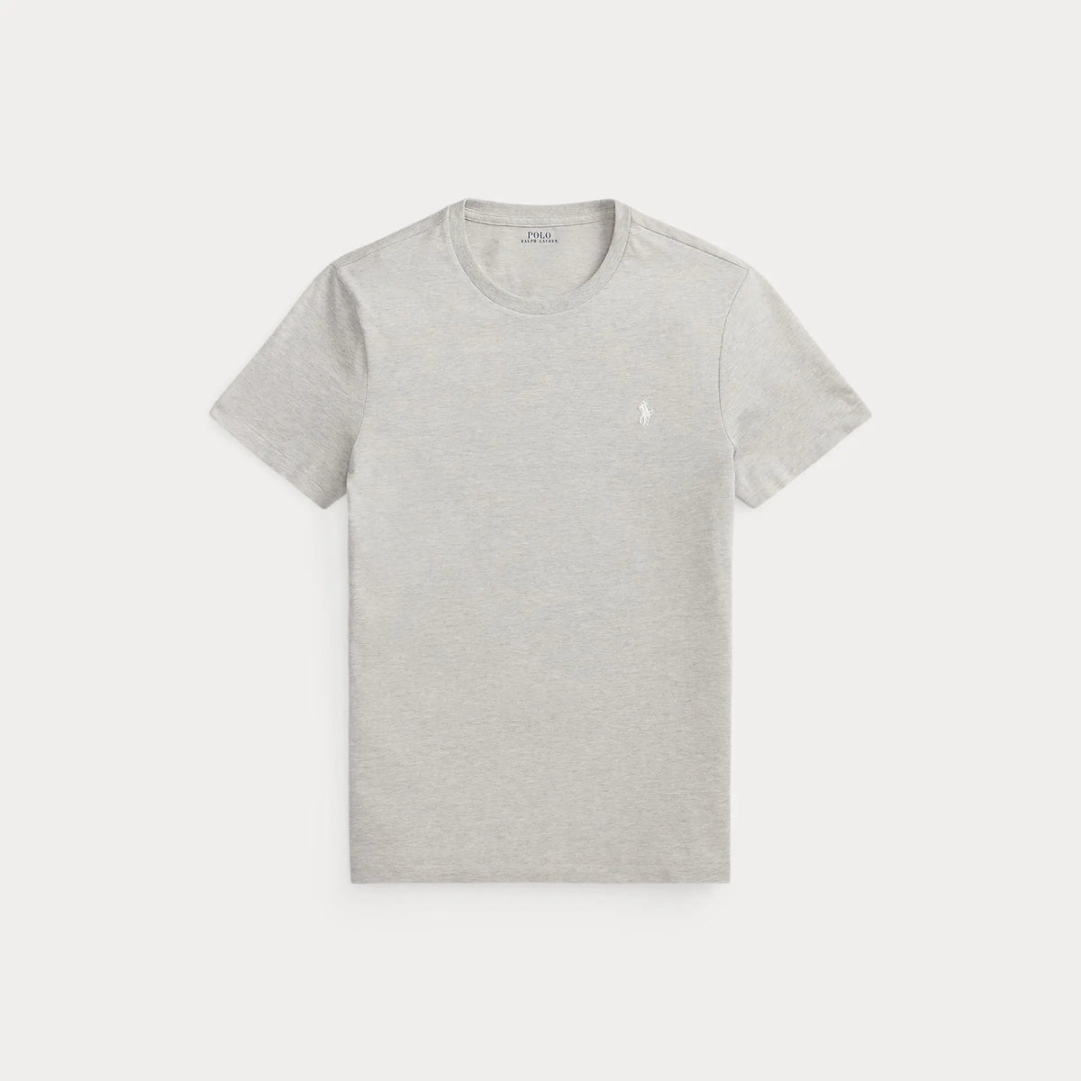 T-Shirt Ralph Lauren Gris - T-SHIRT COL ROND EN JERSEY À COUPE AJUSTÉE PERSONNALISÉE Ralph Lauren