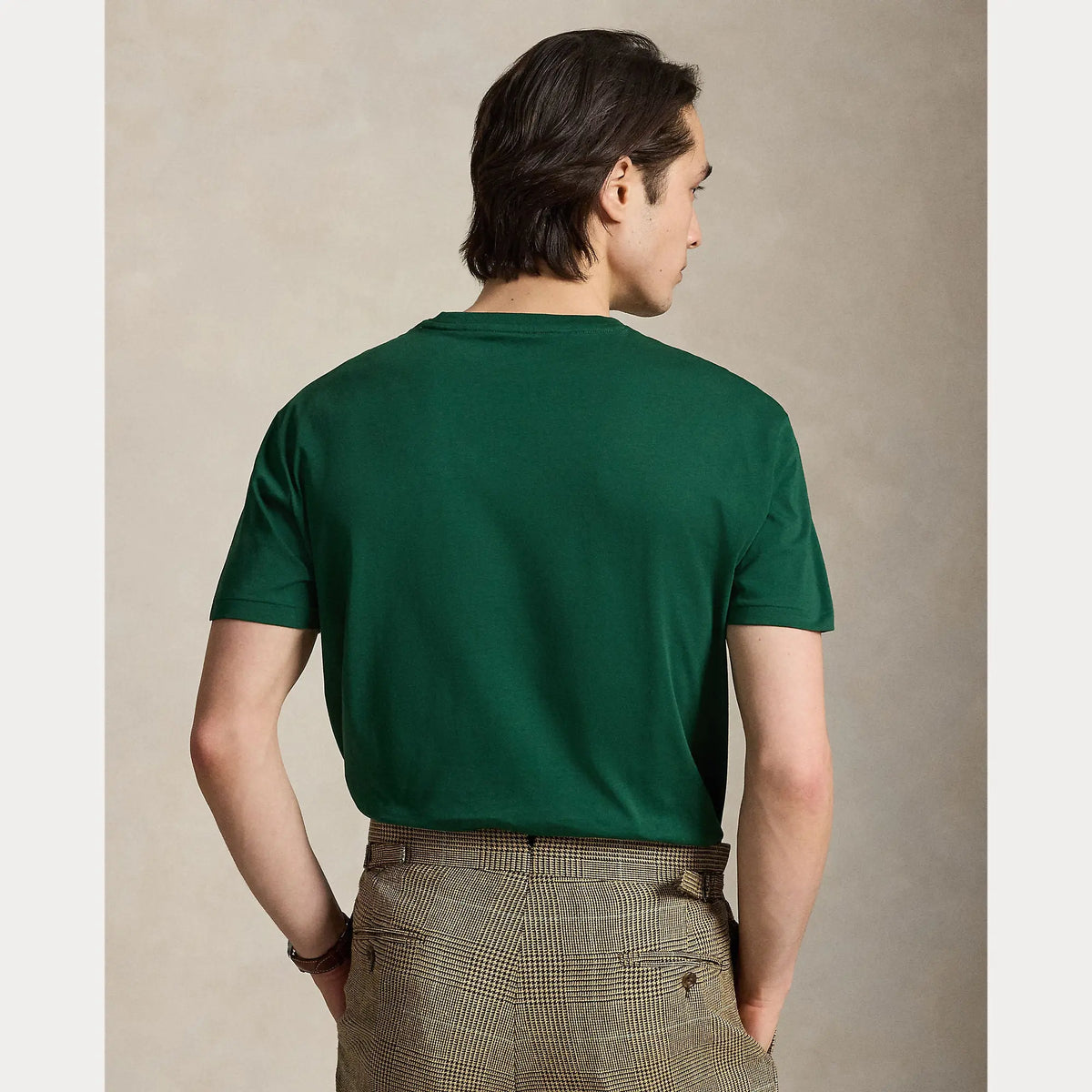 T-Shirt Ralph Lauren Vert - T-SHIRT COL ROND EN JERSEY À COUPE AJUSTÉE PERSONNALISÉE Ralph Lauren